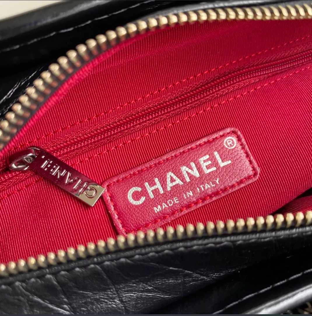 Chanel sac à main chaîne dorée noir 8