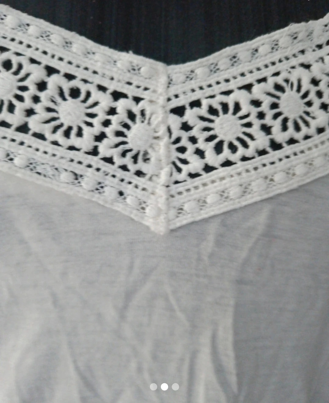 Camiseta blanca puntilla – taille M / 38 / 10 2