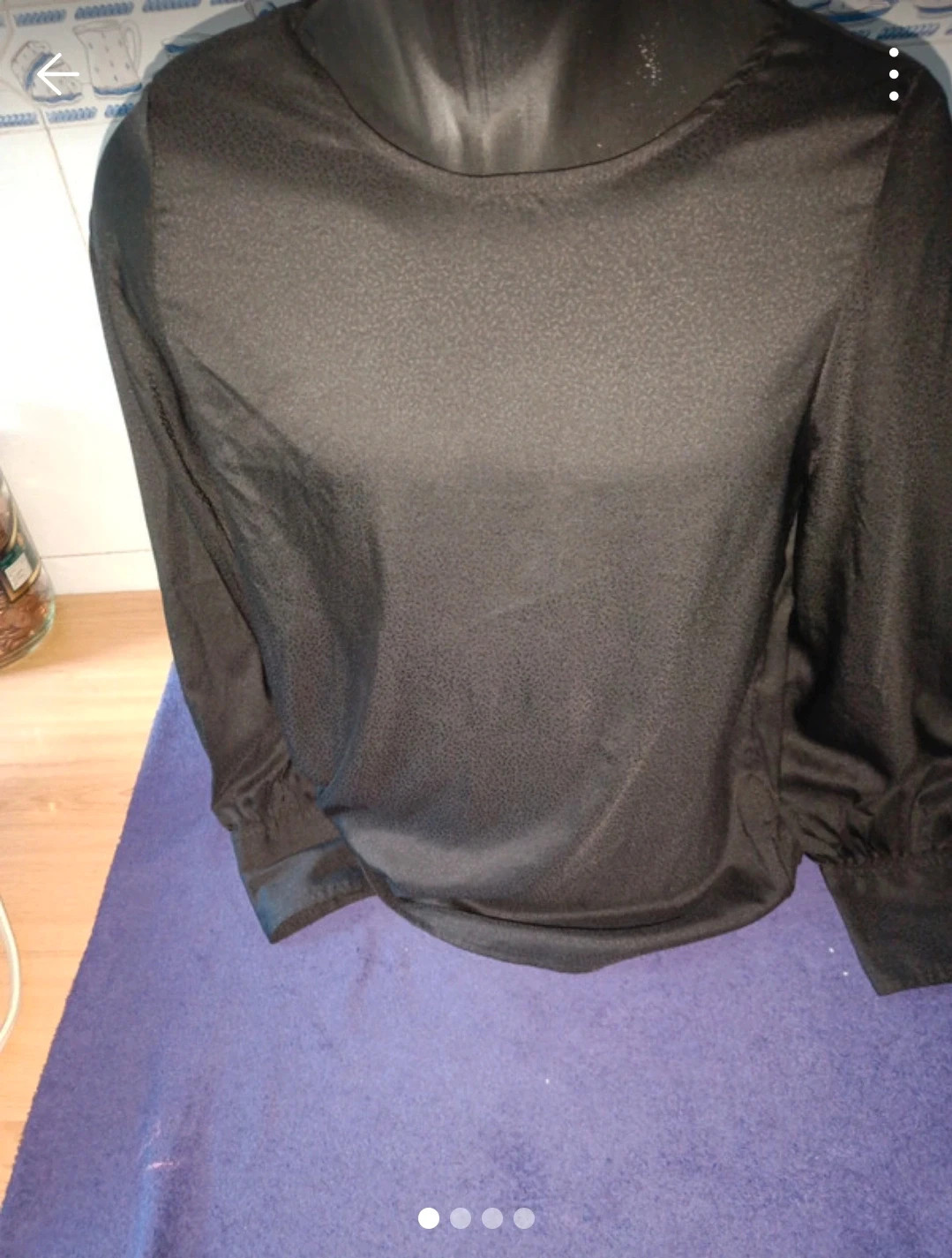 Bluson negro manga larga raso – taille L / 40 / 12