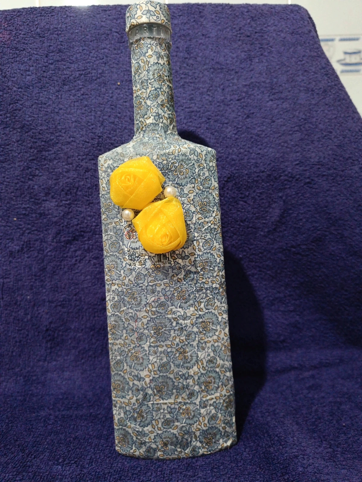 Bonita botella decorada