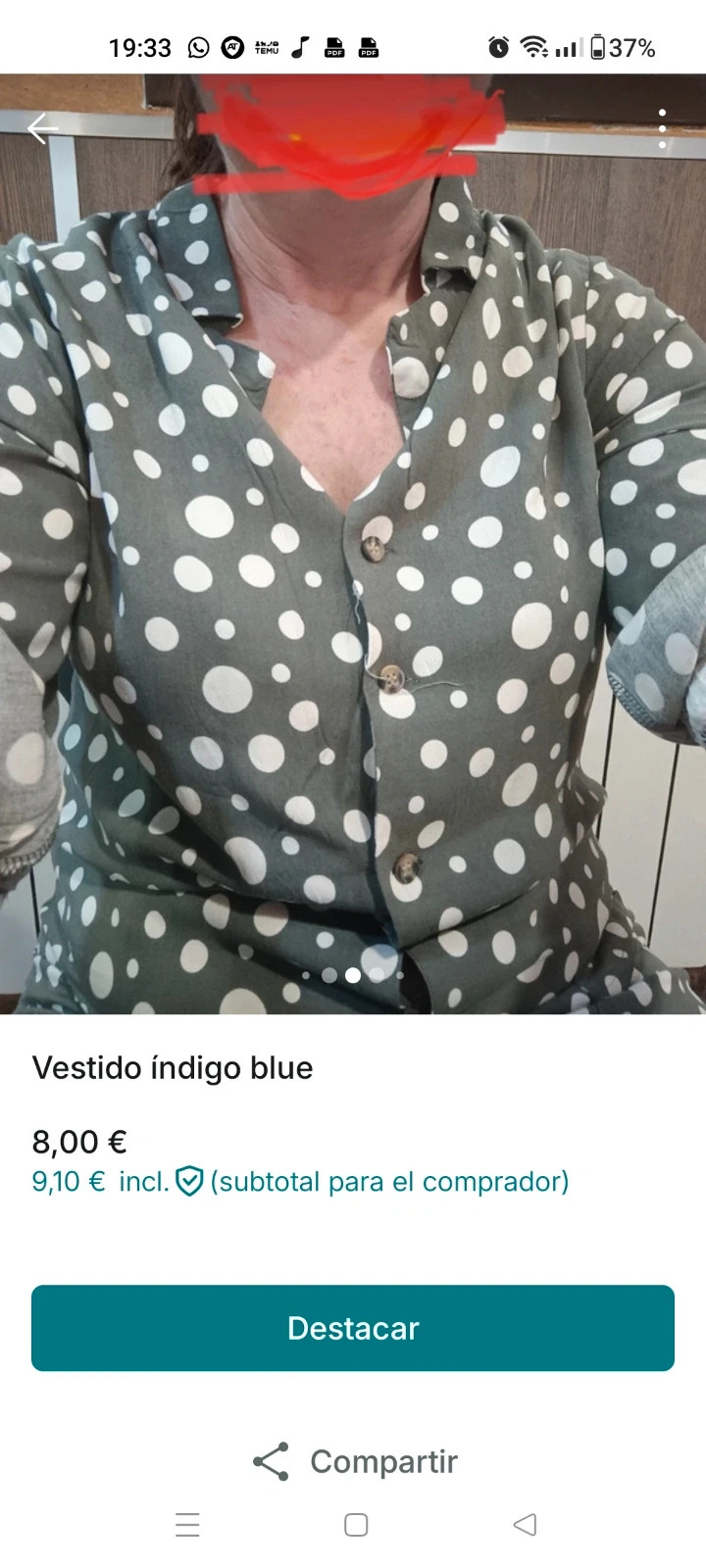 Vestido muy bueno – Indigo Blue – taille M / 38 / 10 4