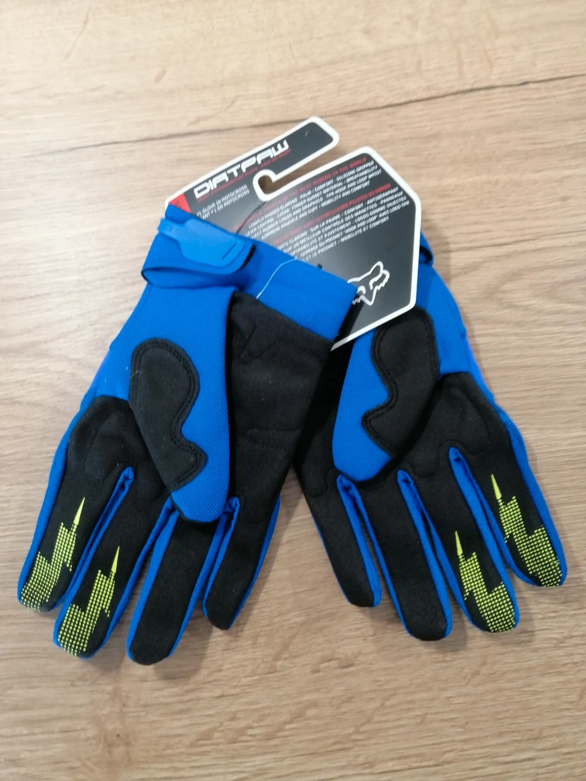 Gants de protection Fox Dirtpaw bleus pour deux-roues et trottinette Taille L – Fox – taille Taille unique 2