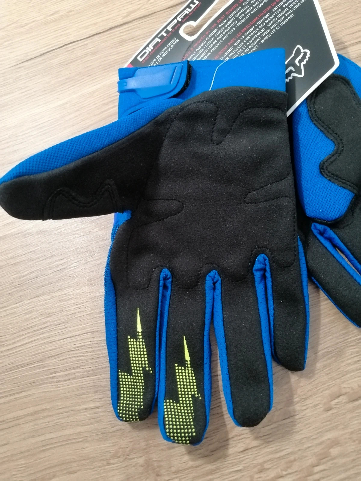 Gants de protection Fox Dirtpaw bleus pour deux-roues et trottinette Taille L – Fox – taille Taille unique 4