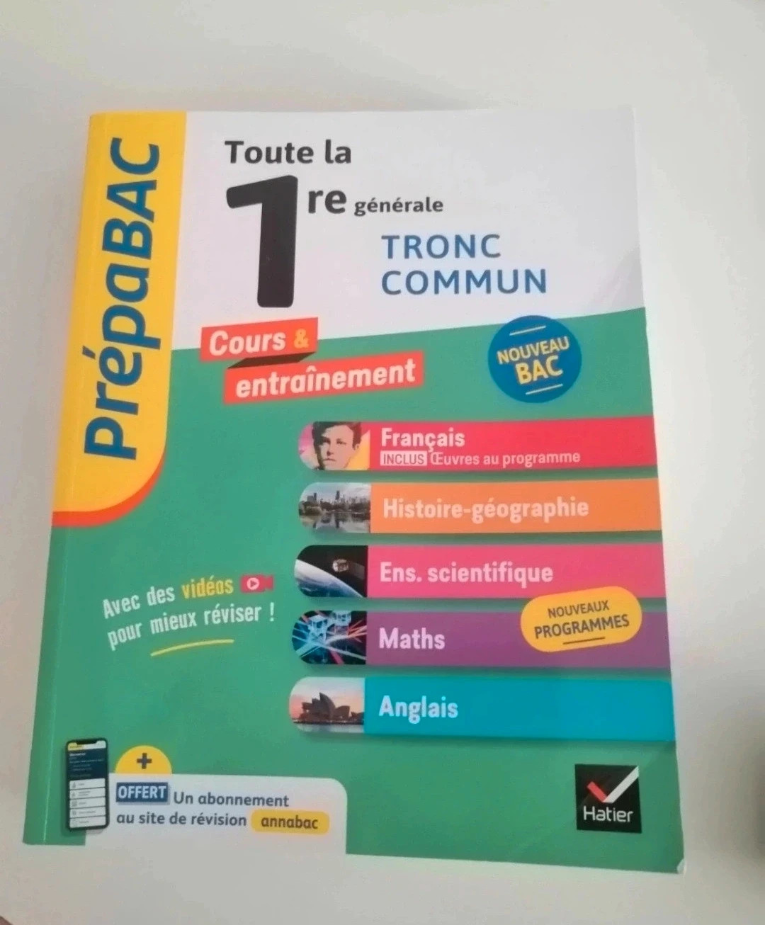 Livre de révisions Prépa BAC - Toute la 1ère générale Tronc Commun – prepa bac