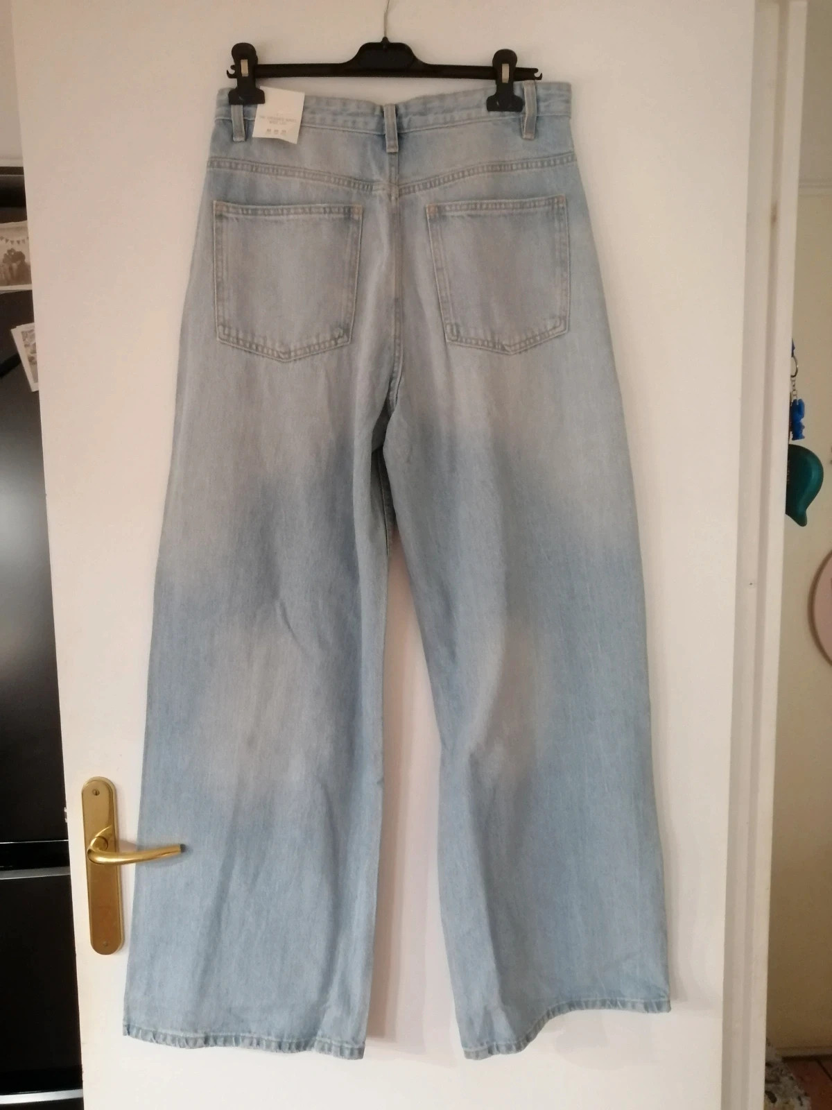 Jean Zara taille croisée 40 / The Crossed Waist Wide Leg bleu clair Neuf  – Zara – taille M / 38 / 10 3