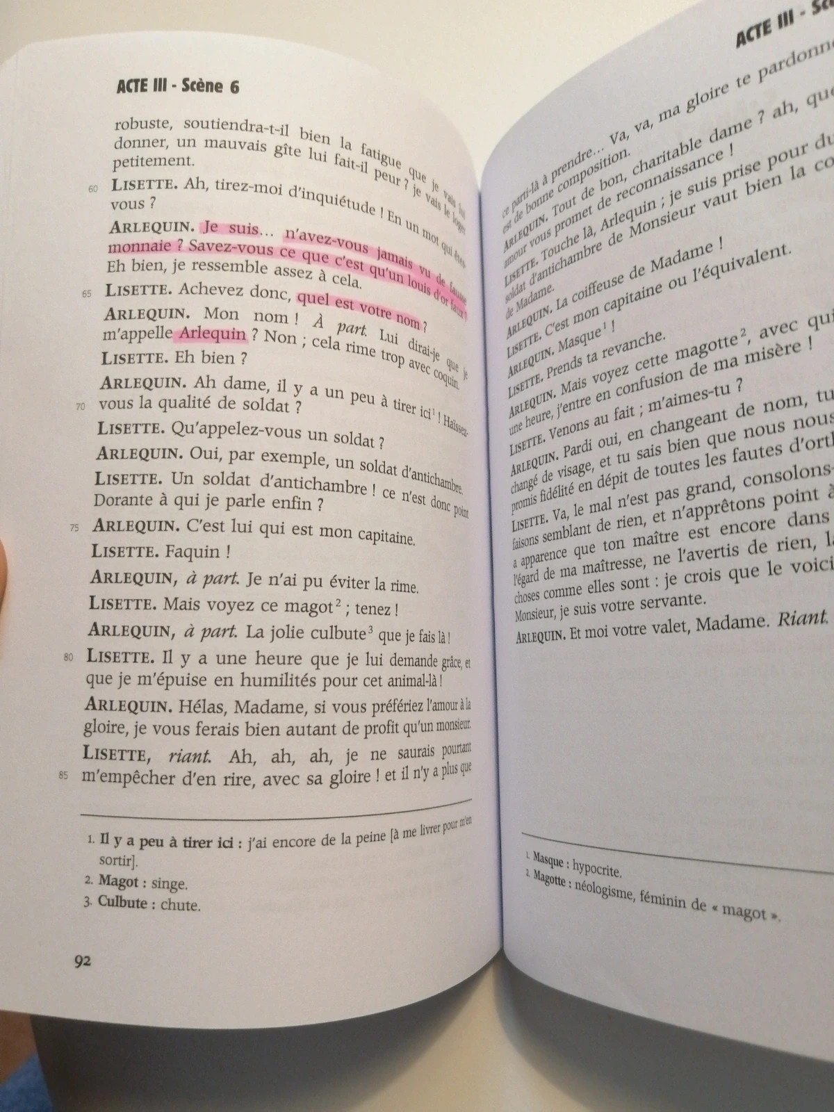 Livre Bac Le Jeu de l'amour et du hasard de Marivaux - Édition Petits Classiques Larousse – editions petits classique Larousse 3