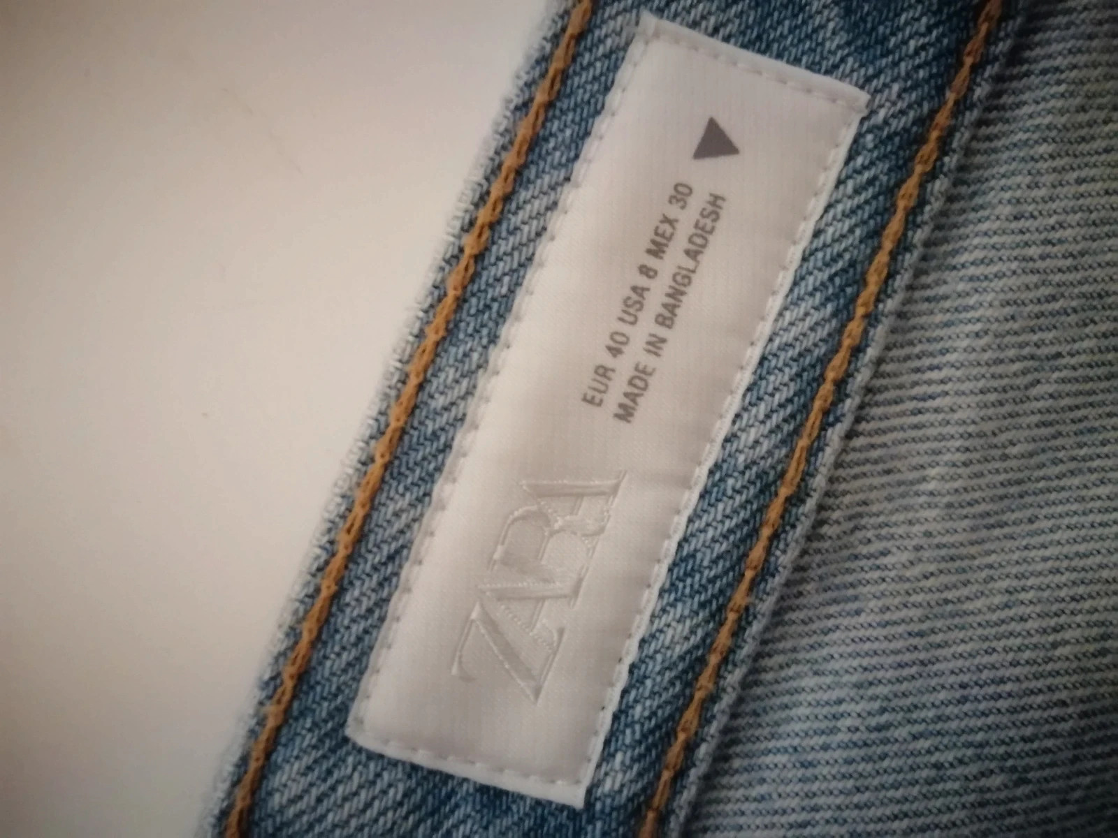 Jean Zara taille croisée 40 / The Crossed Waist Wide Leg bleu clair Neuf  – Zara – taille M / 38 / 10 5
