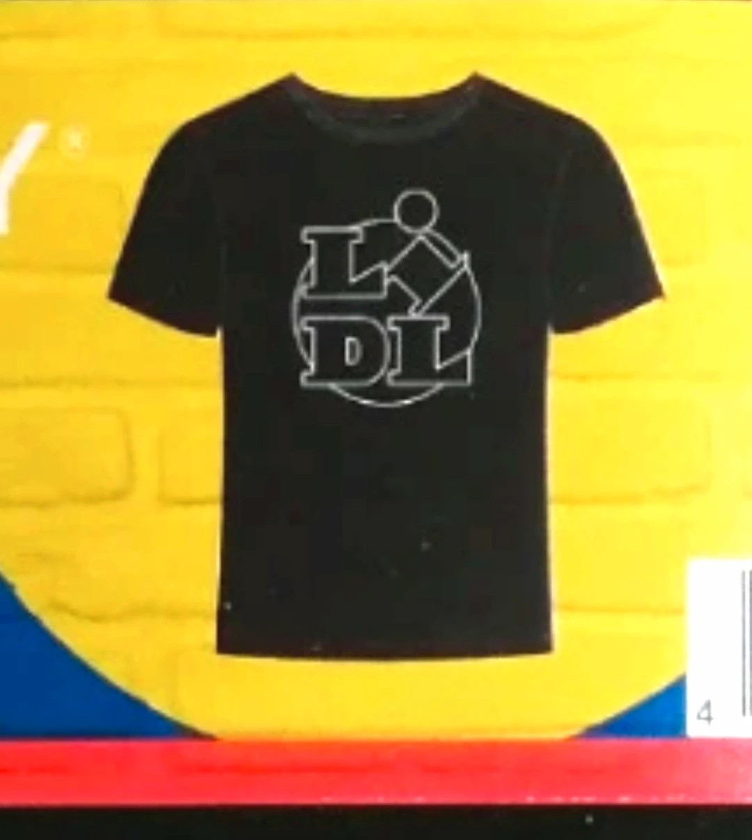 T-shirt noir homme Lidl logo Neuf Taille L – Livergy – taille L
