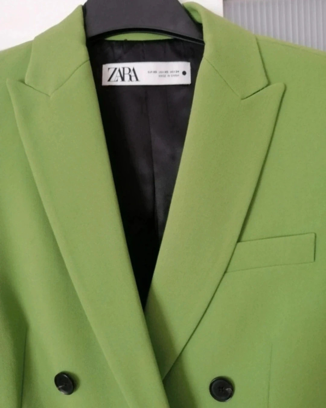 Ensemble tailleur vert Zara Veste XS & Pantalon S Porté 1 fois – Zara – taille XS 4
