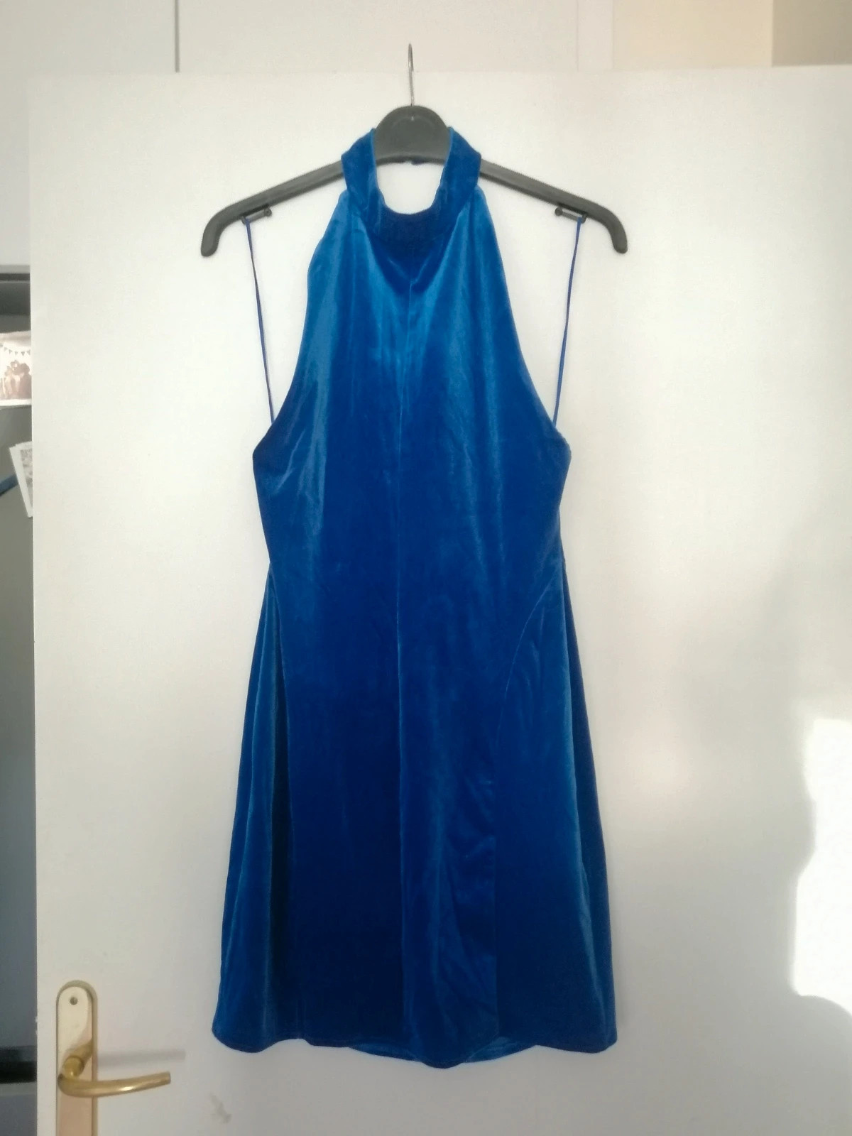 Robe velour bleu roi bershka