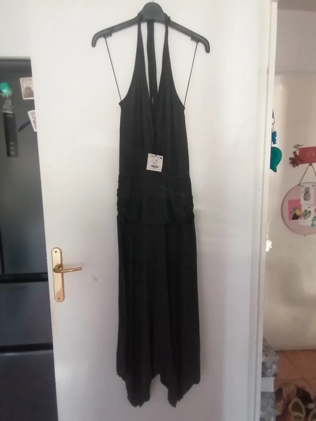 Robe grise asymétrique bershka