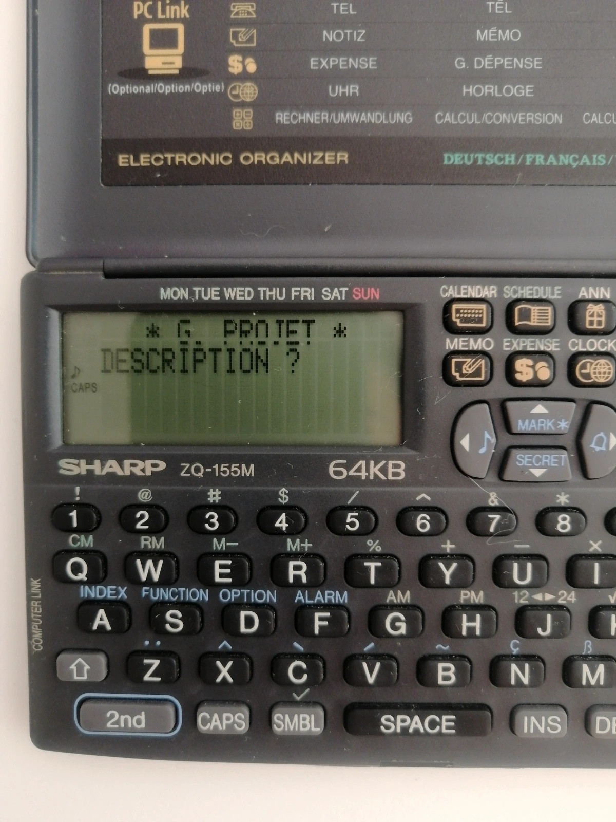 Agenda électronique sharp ZQ-155M 64KB – SHARP 3
