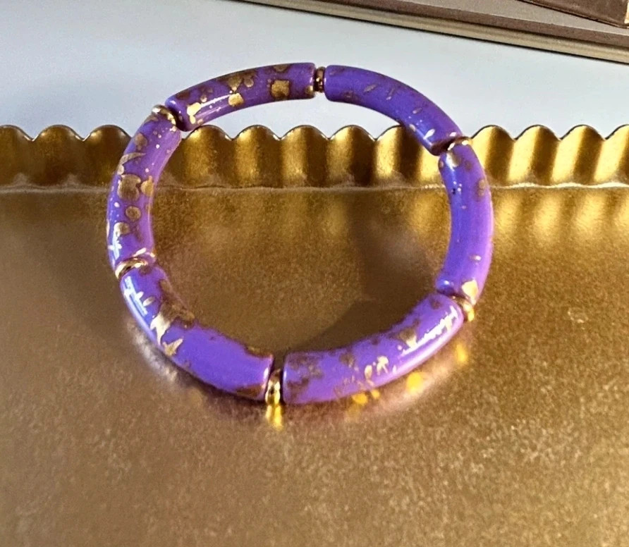 Bracelet purple pearl