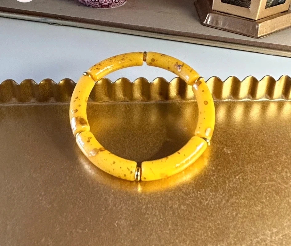 Bracelet yellow pearl