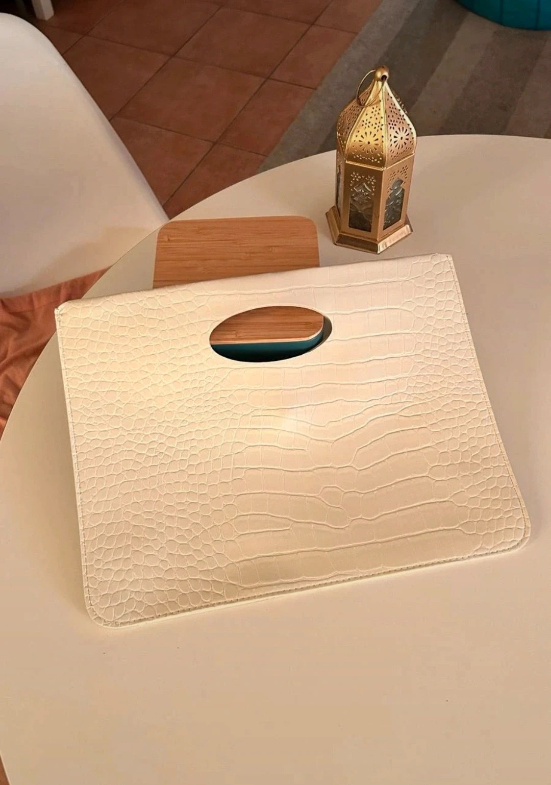 Pochette croco crème – nawells – taille Taille unique 3