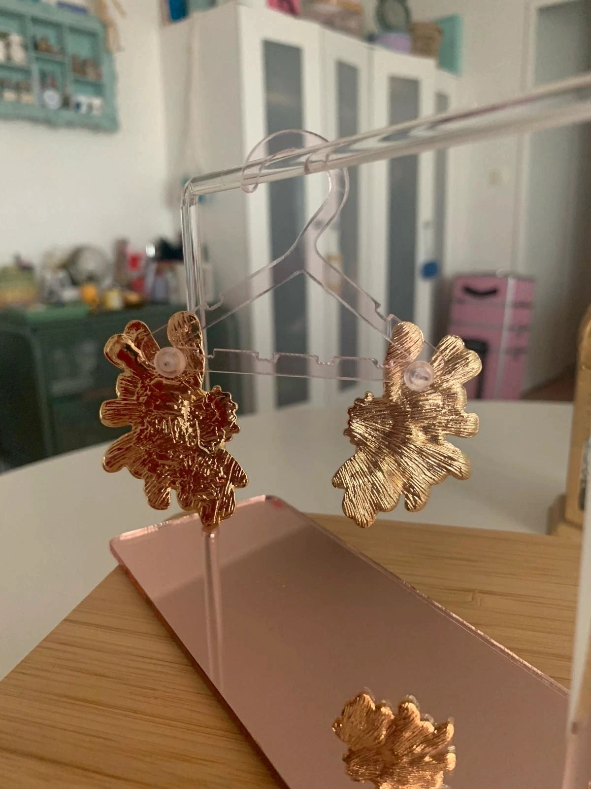 Boucles d'oreilles fleur noire 2