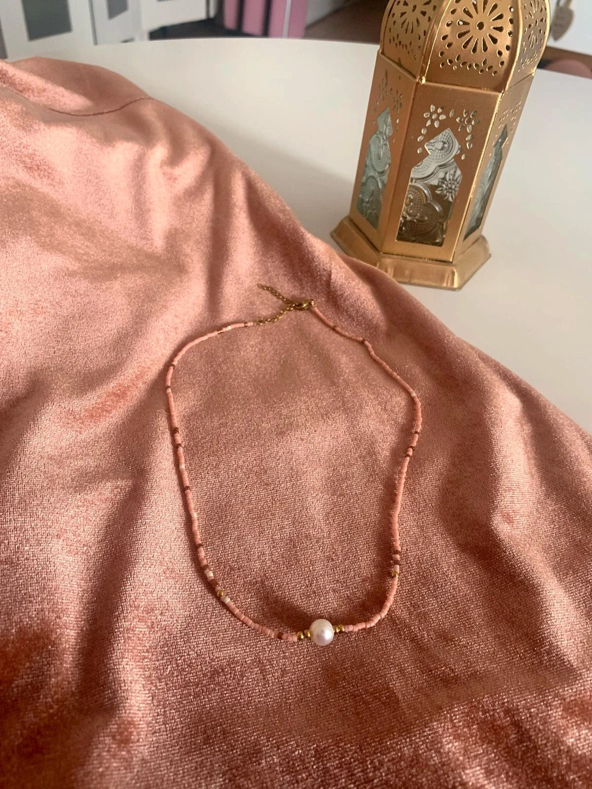 Collier perle et acier inoxydable – Zara 3