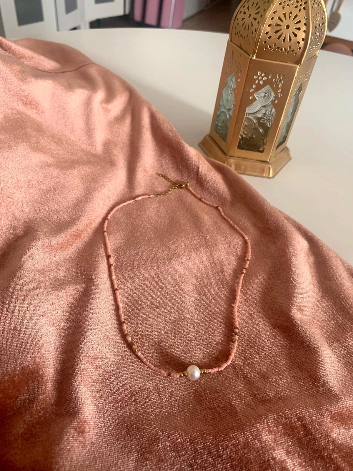 Collier perle et acier inoxydable – Zara 2