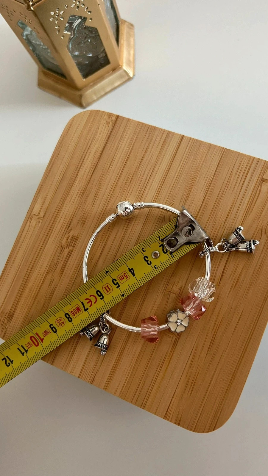 Jonc acier à breloques argenté – boutique indépendante – taille Taille unique 2