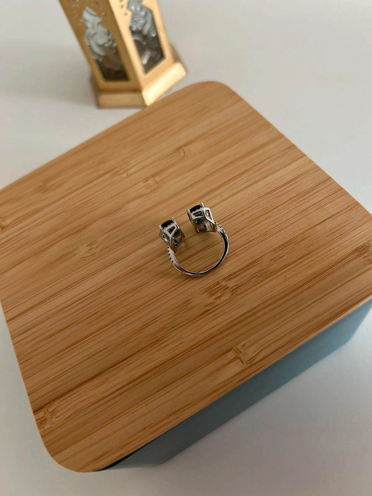 Bague style emeraude – boutique indépendante – taille L 4