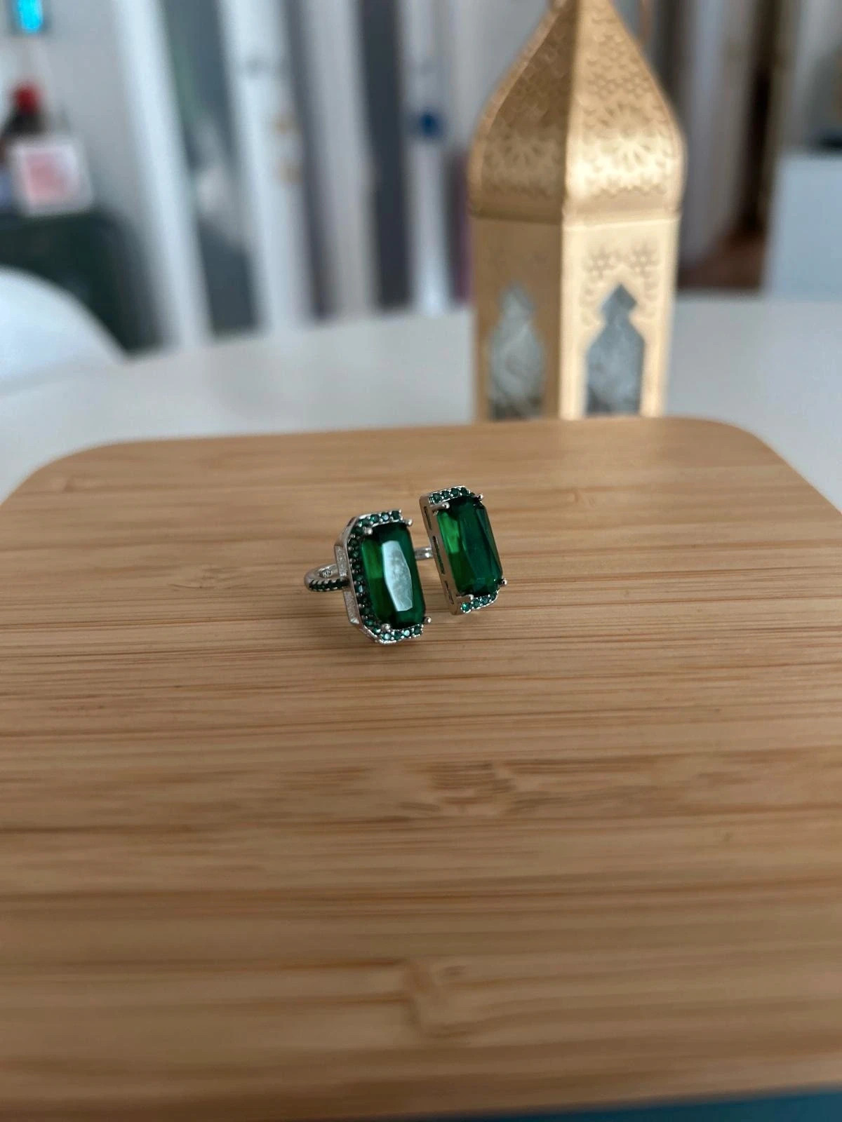Bague style emeraude – boutique indépendante – taille L 5