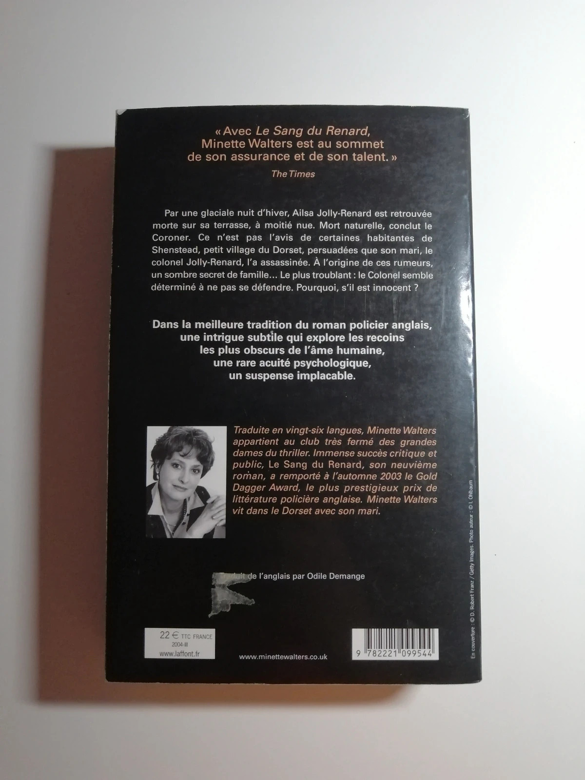Livre le sang du renard – robert Laffont 2