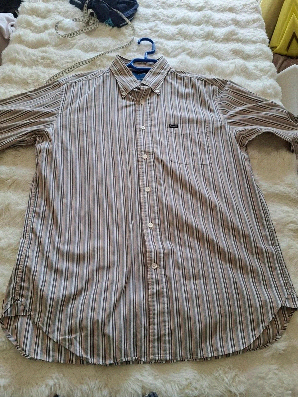 Chemise Rayée Façonnable Club - Multicolore / Tons Terre - Manches longues - Taille L (16N) – Façonnable – taille L 2