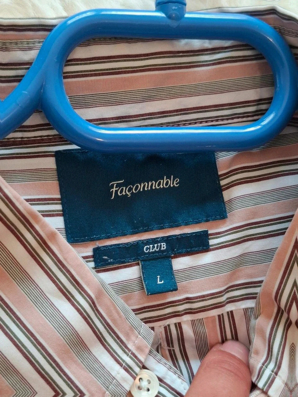 Chemise Rayée Façonnable Club - Multicolore / Tons Terre - Manches longues - Taille L (16N) – Façonnable – taille L 4