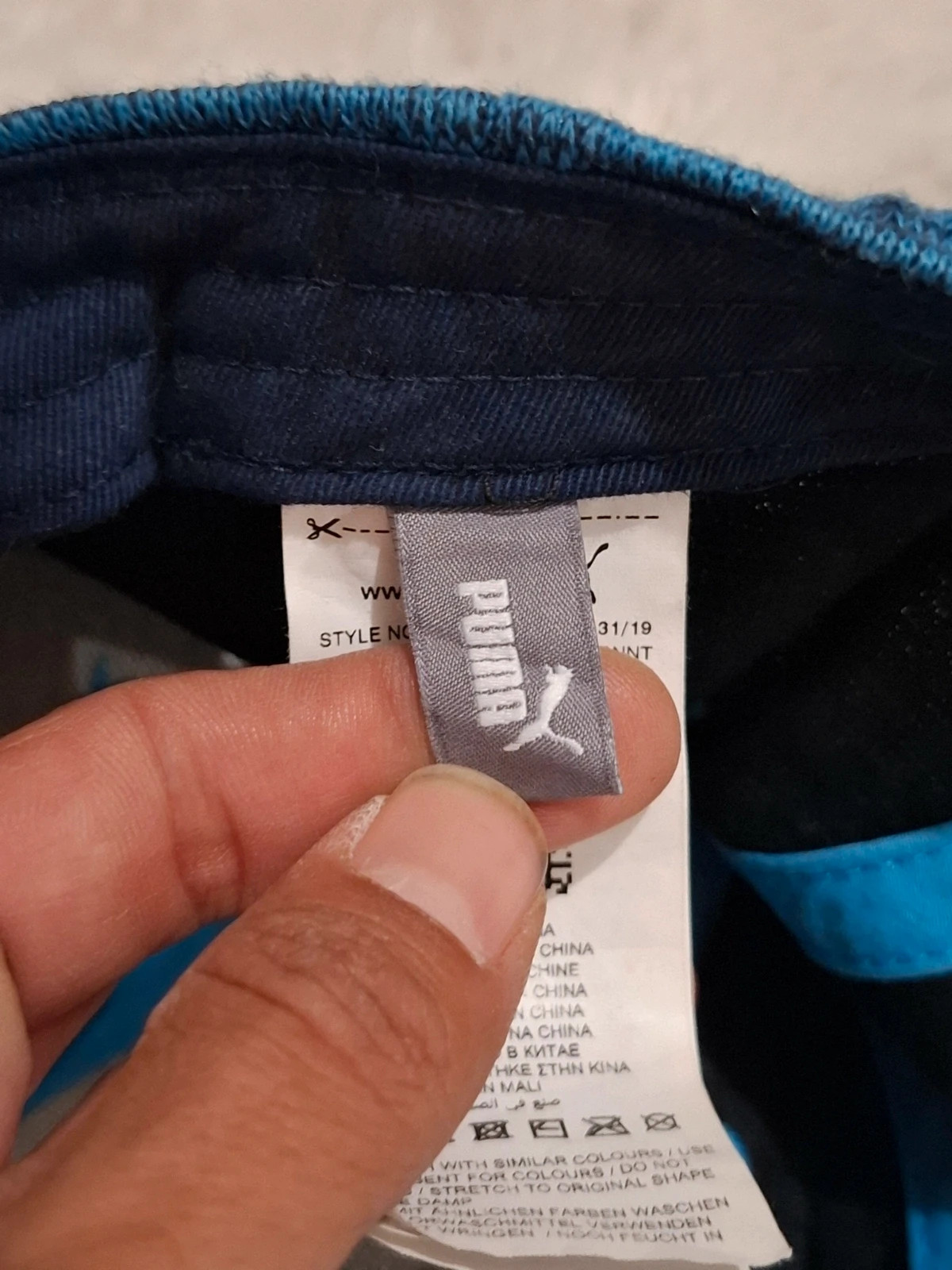 Casquette snapback Puma OM 2019 - Olympique de Marseille - Chiné bleu et marine - Taille réglable – Puma – taille Taille unique 2