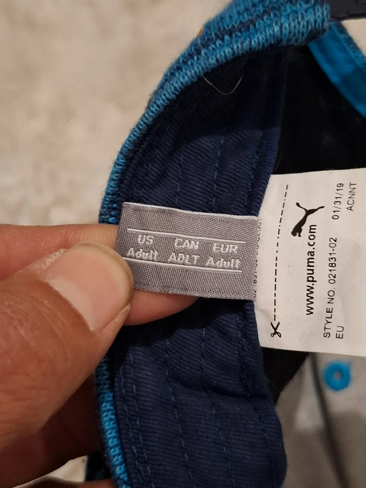 Casquette snapback Puma OM 2019 - Olympique de Marseille - Chiné bleu et marine - Taille réglable – Puma – taille Taille unique 3