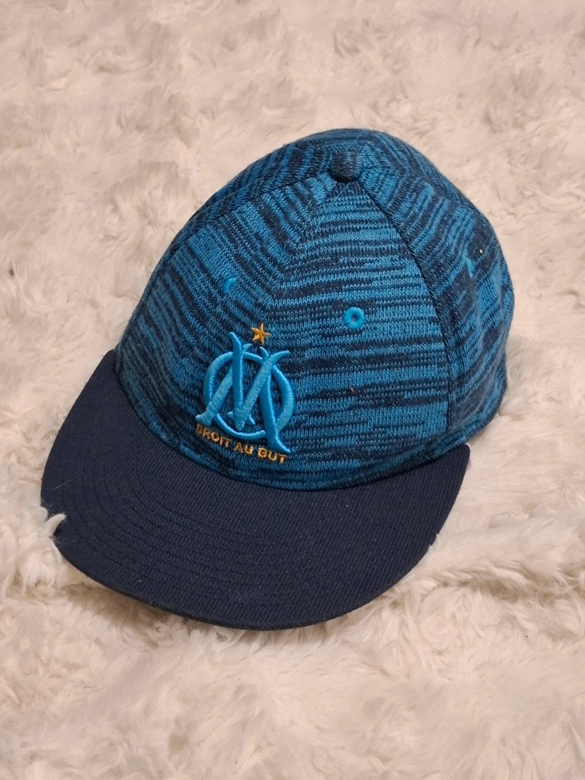 Casquette snapback Puma OM 2019 - Olympique de Marseille - Chiné bleu et marine - Taille réglable