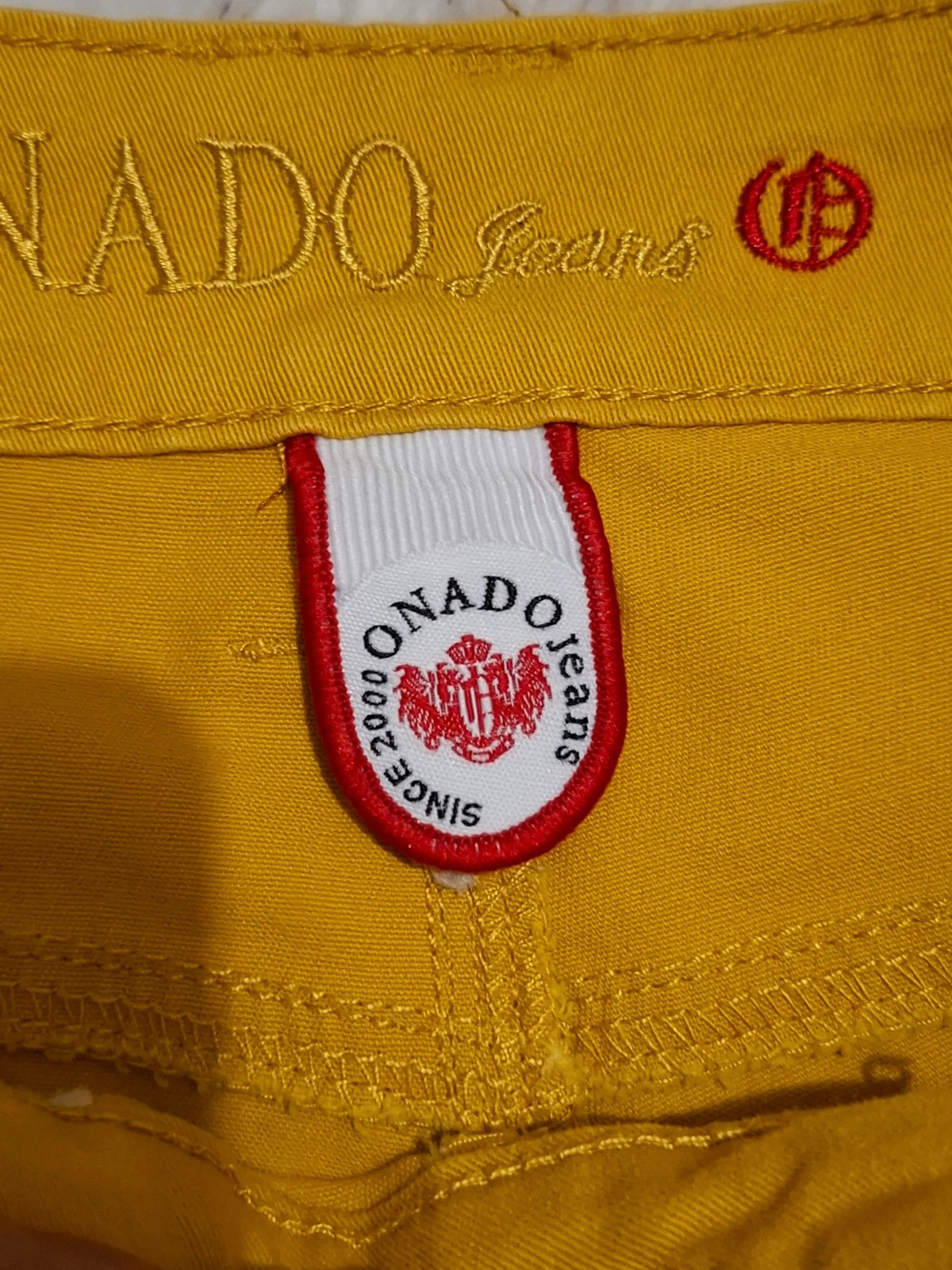 Jean / Pantalon slim Onado - Jaune moutarde - Style casual - Taille S / 36 – Onado – taille S / 36 / 8 2
