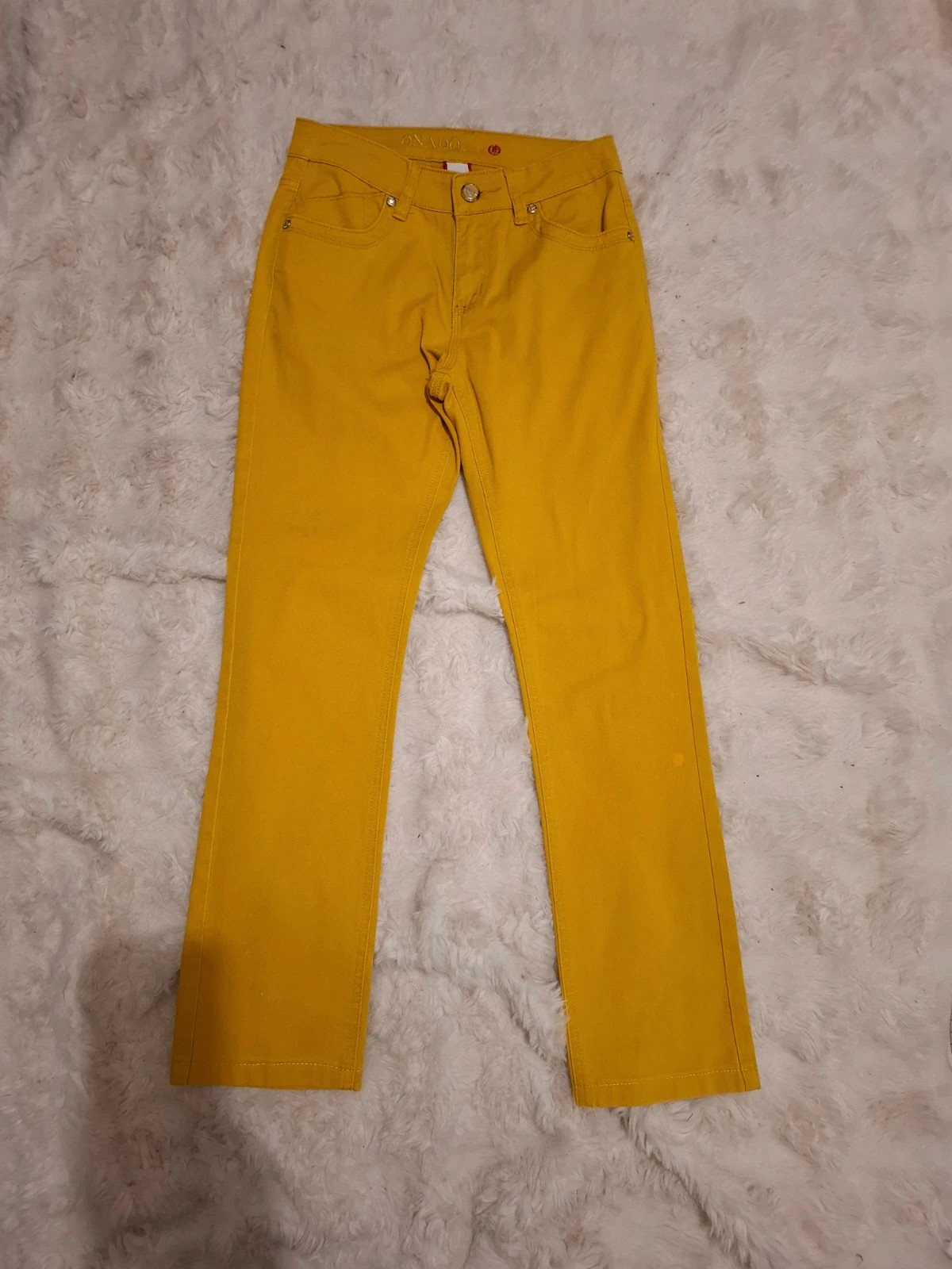 Jean / Pantalon slim Onado - Jaune moutarde - Style casual - Taille S / 36