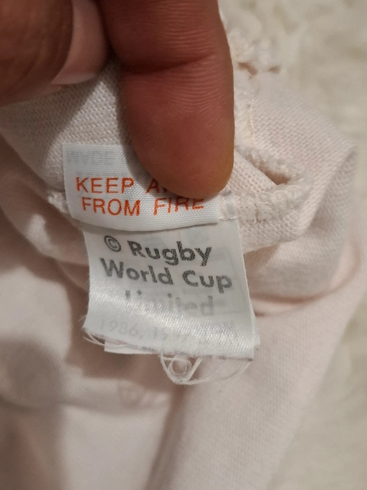 Maillot / Polo de rugby vintage officiel Coupe du Monde 1999 - Rayé blanc et rouge - Taille XL – Vintage – taille XL 5