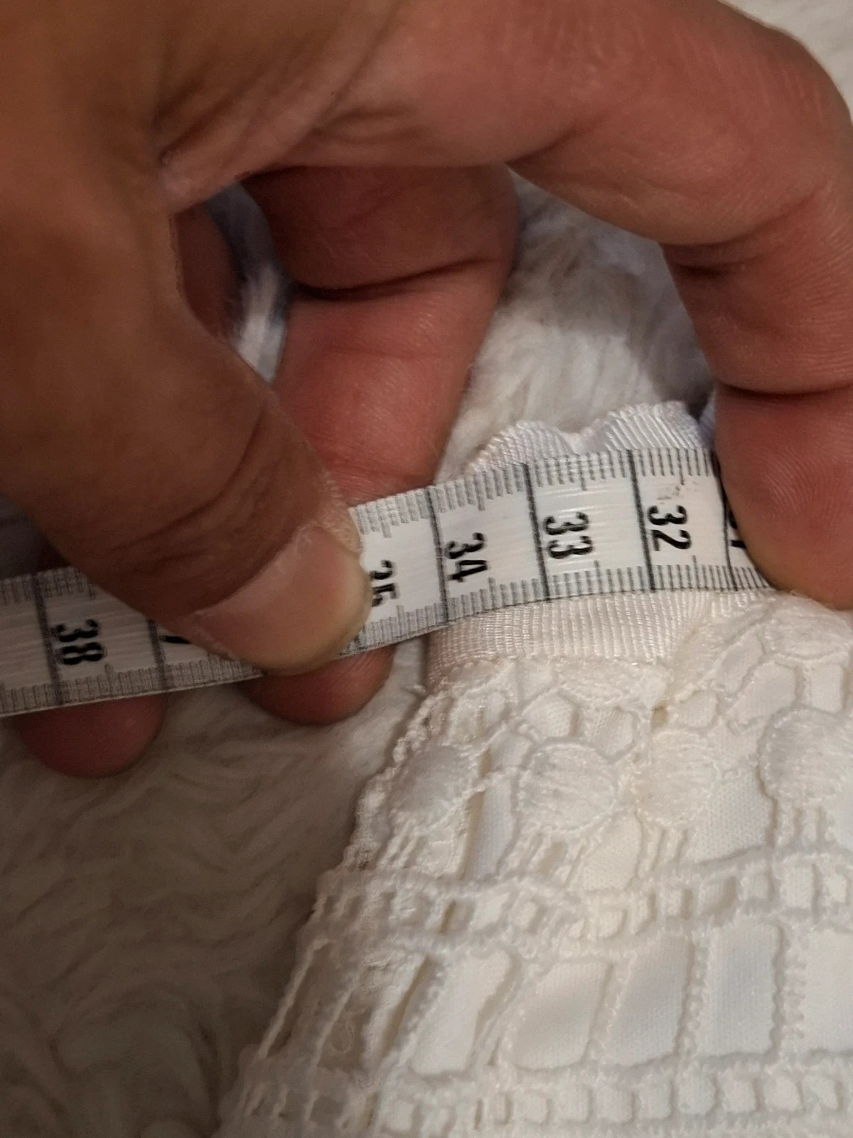 Jupe droite en dentelle Morgan - Blanc - Fermeture éclair apparente - Taille 38 – Morgan – taille M / 38 / 10 5
