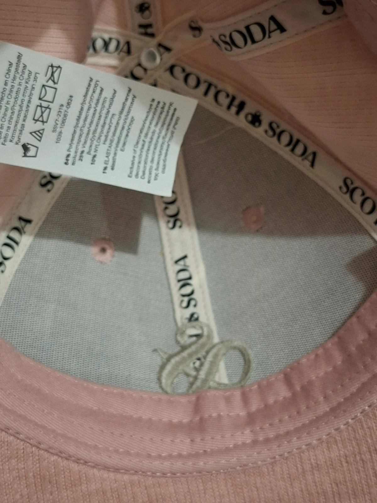Casquette rose poudré Scotch & Soda - Broderie logo - Taille réglable – Scotch & Soda – taille Taille unique 4