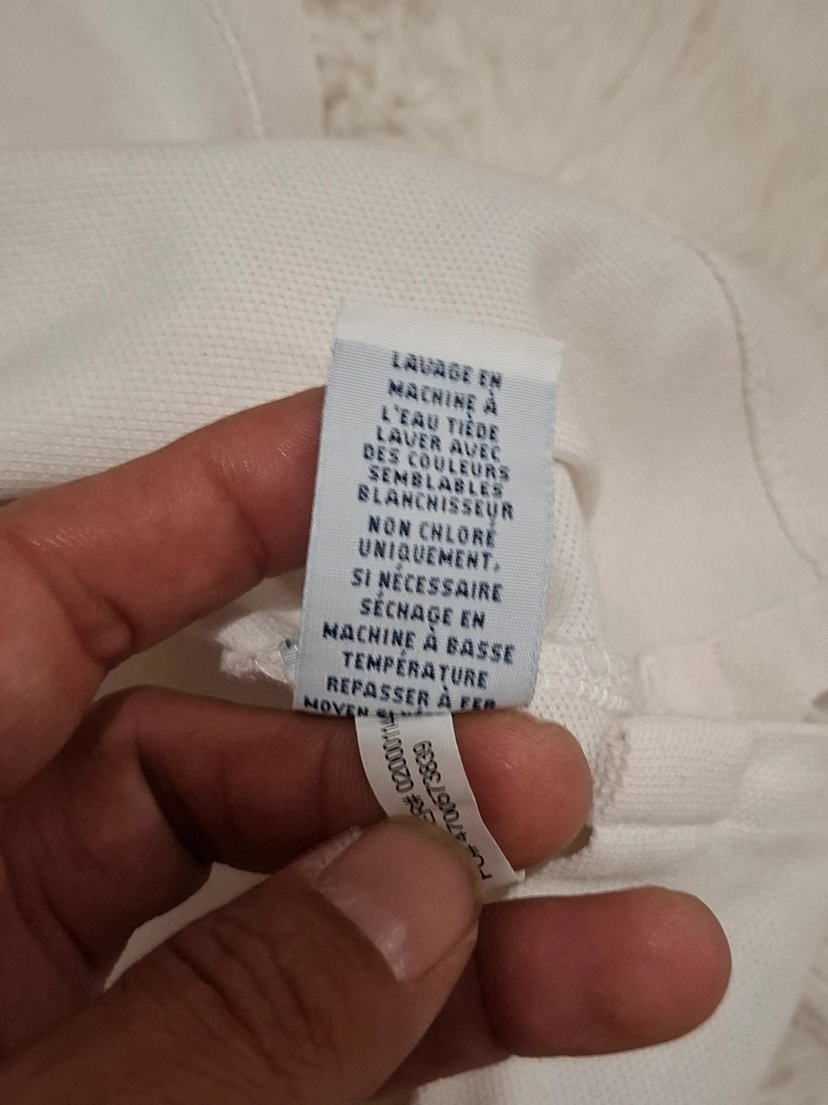 Polo slim fit Ralph Lauren - Blanc - Logo brodé marine - Taille L – Ralph Lauren – taille L 5