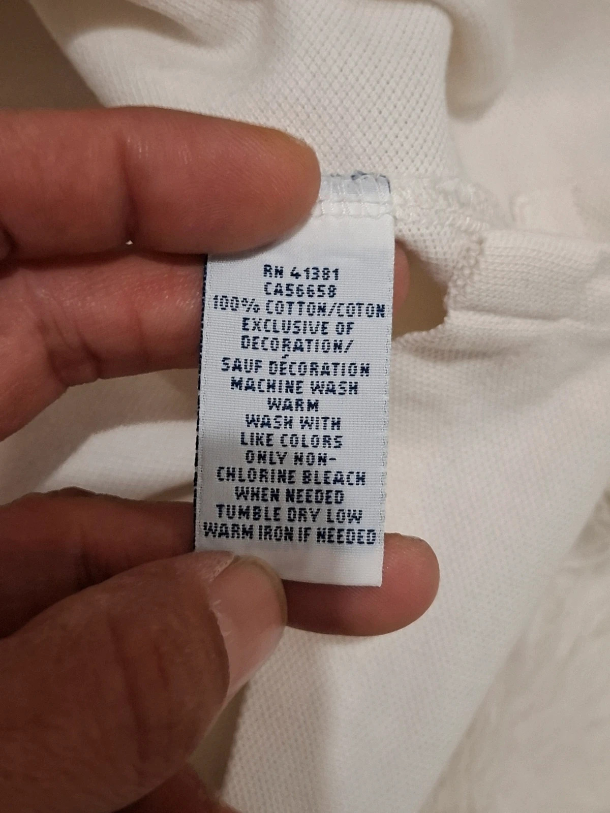 Polo slim fit Ralph Lauren - Blanc - Logo brodé marine - Taille L – Ralph Lauren – taille L 4
