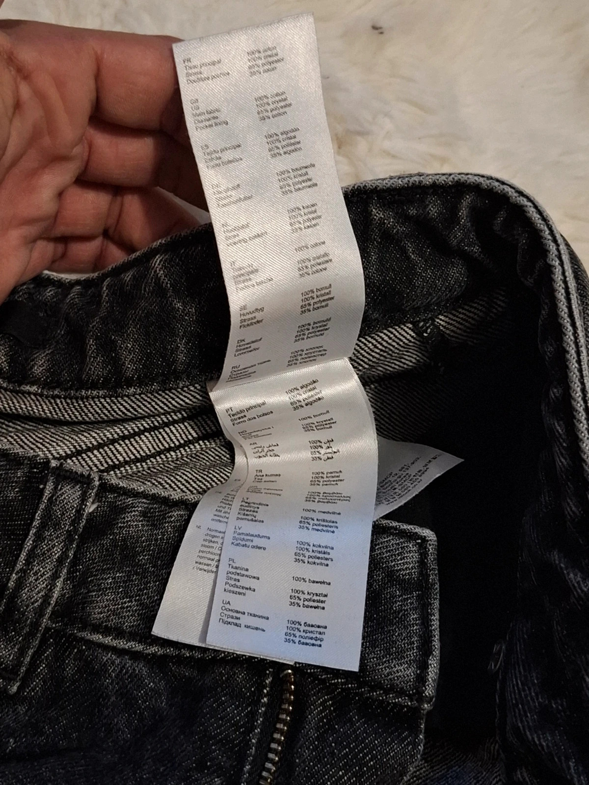 Jean droit / mom Maje - Anthracite délavé - Taille 34 – Maje – taille XS / 34 / 6 4
