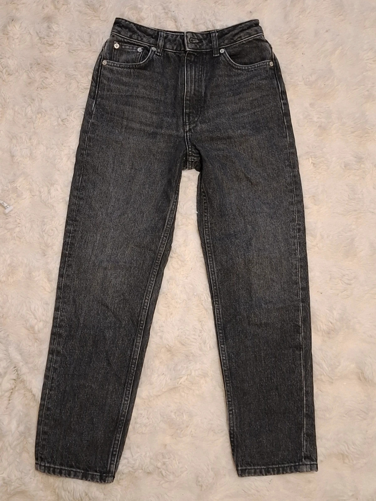 Jean droit / mom Maje - Anthracite délavé - Taille 34
