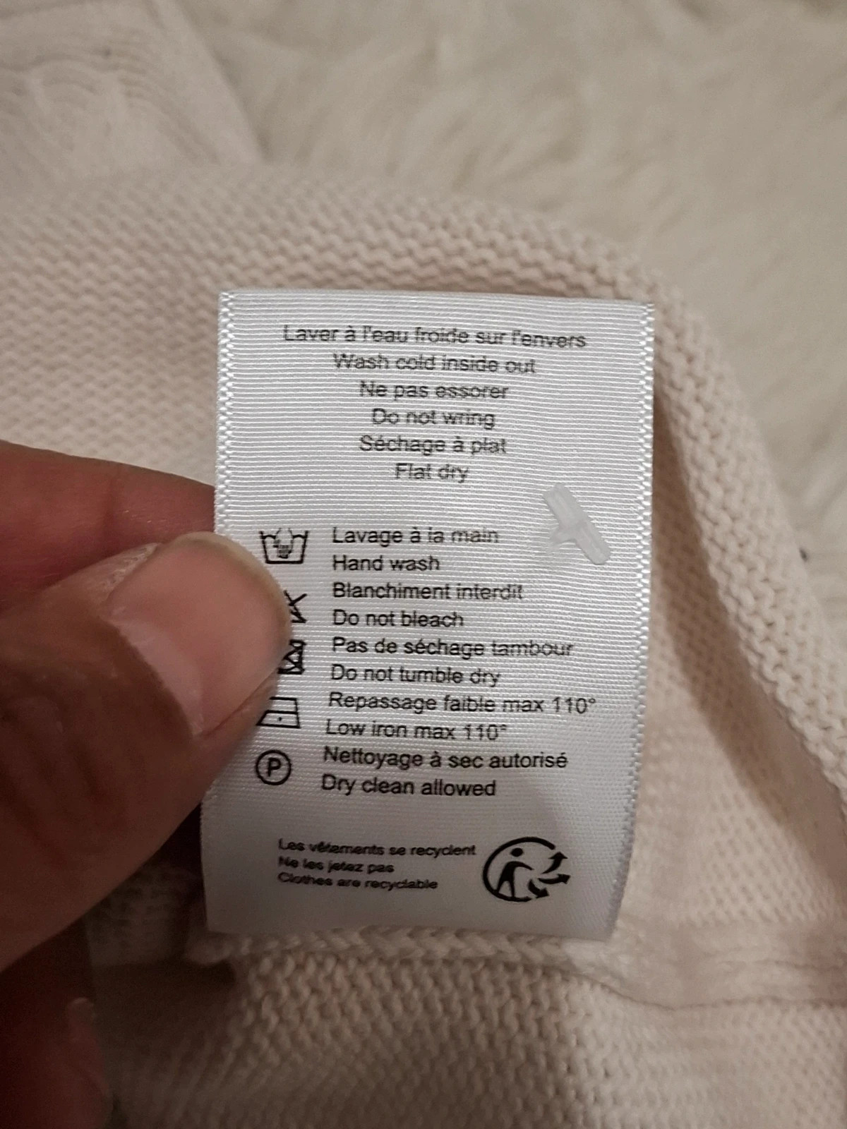 Pull en maille Sud Express - Écru - Épaules boutonnées - Coupe boxy - Taille XS – SUD Express – taille XS / 34 / 6 5