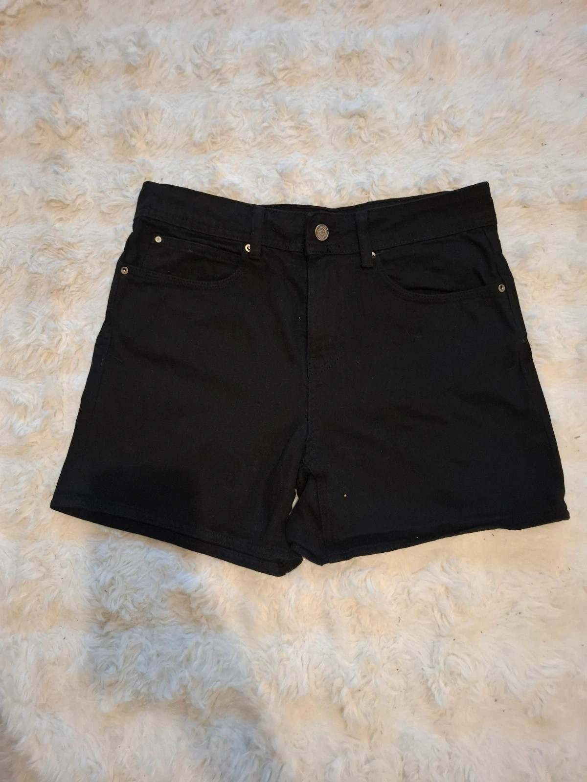 Short en jean Sud Express - Noir - Broderie étoiles - Taille 36