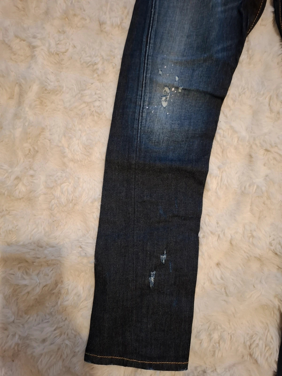 Jean Dsquared2 "Sexy Twist Jean" - Bleu délavé - Effet usé et taches de peinture - Taille 50IT – Dsquared2 – taille W36 | FR 46 2