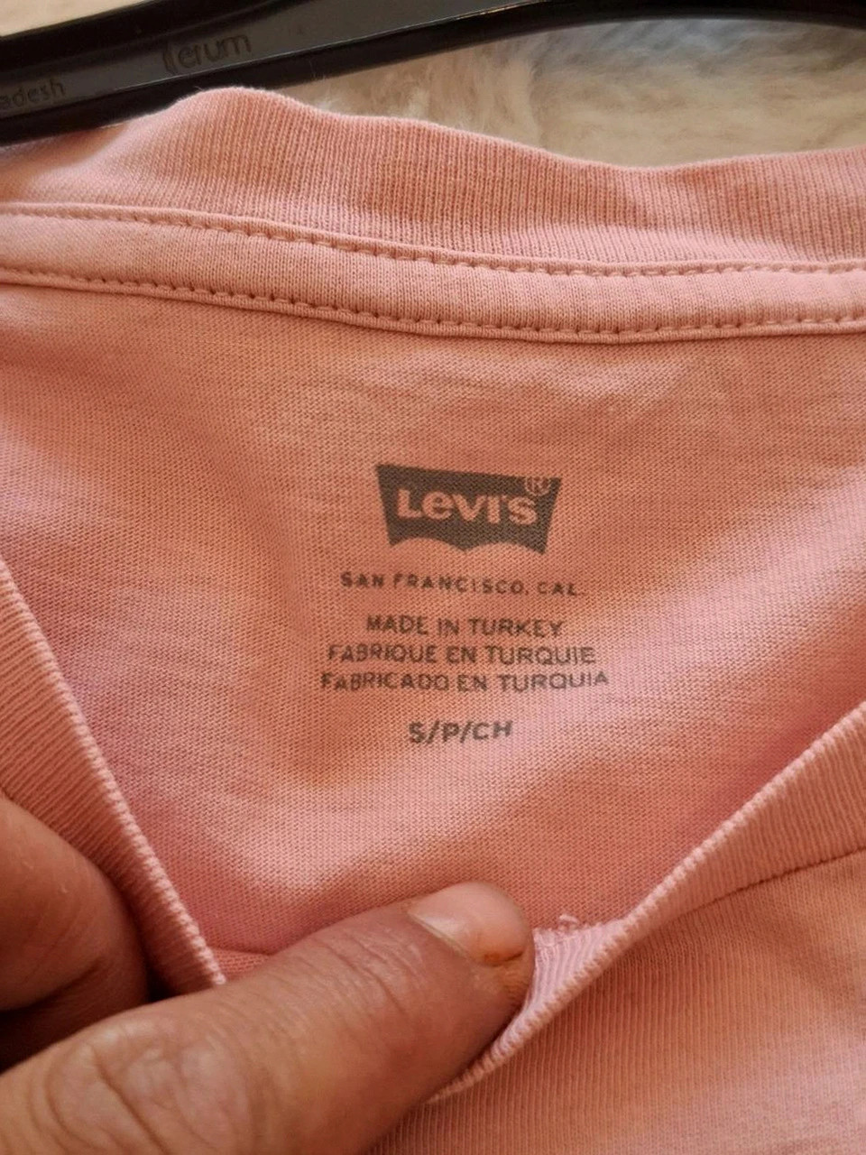 T-shirt Rose Levi's Box Logo - Taille S – Levi's – taille S / 36 / 8 4