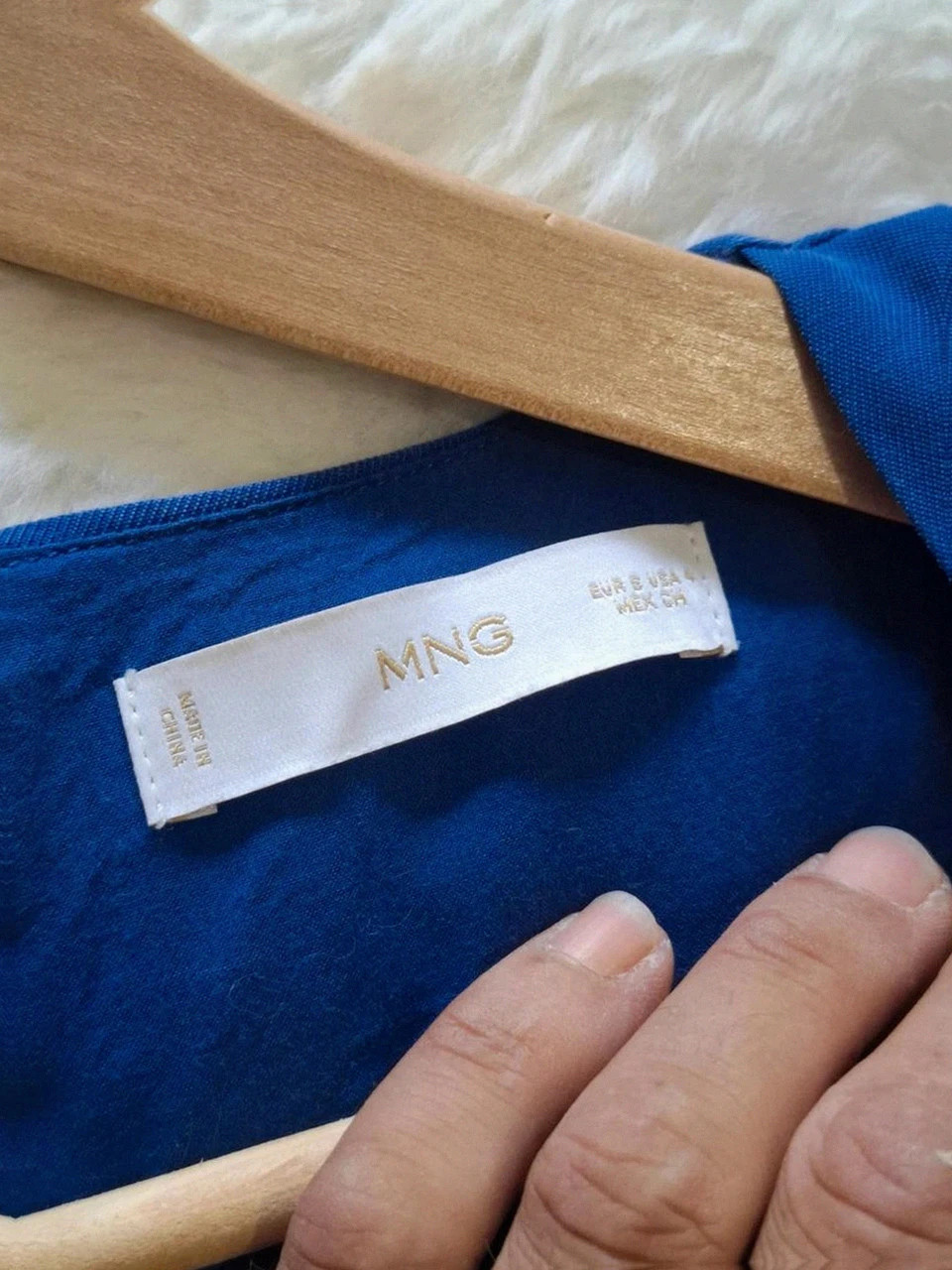 Chic robe drapée bleu roi Mng - Idéale pour vos soirées ou la rentrée – MNG – taille S / 36 / 8 3