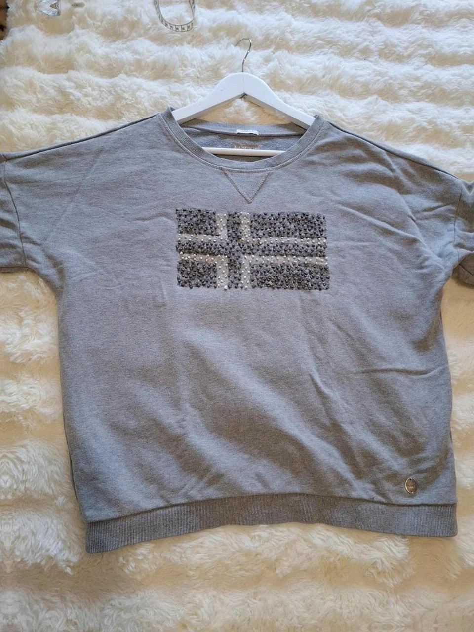 Sweat Geographic Napapijri Gris Chiné T.M (38-40) – Napapijri – taille M / 38 / 10 2