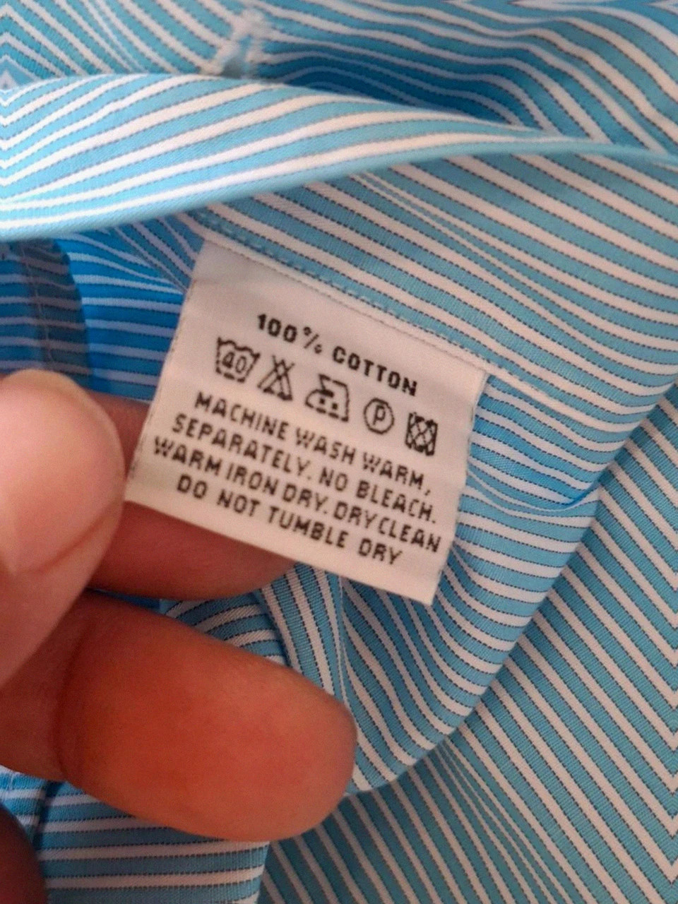 Chemise bleue et blanche rayée Cafè Coton manches courtes - Taille L (Exclusive) – Café Coton – taille L 4