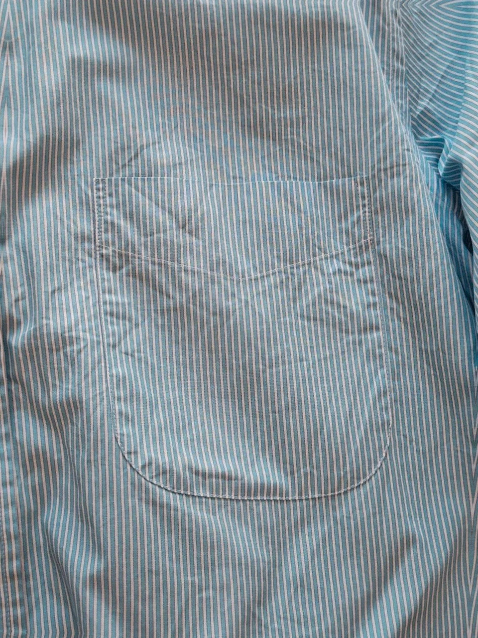 Chemise bleue et blanche rayée Cafè Coton manches courtes - Taille L (Exclusive) – Café Coton – taille L 5