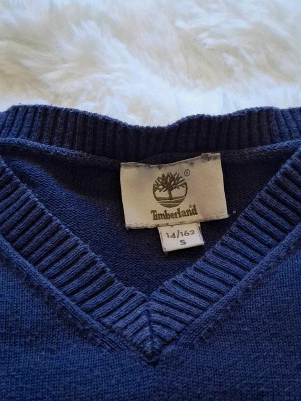 Pull léger Col V Timberland Bleu Marine 14 Ans / 162 cm (Xs) – Timberland – taille XS 3
