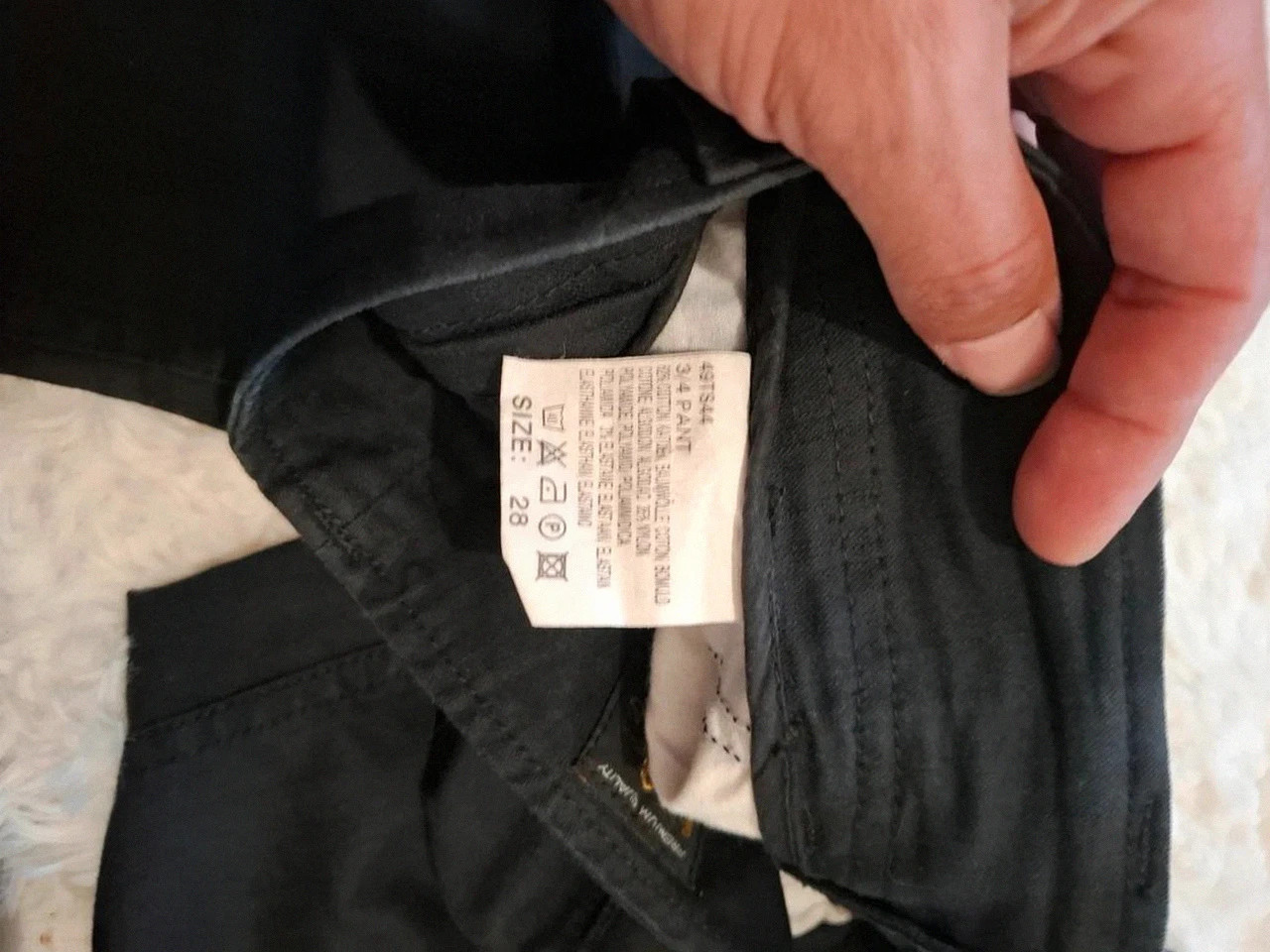 Pantalon 3/4 Noir Lee / Pantacourt Double Boutonnage T.S / 28 – Lee – taille M / 38 / 10 4